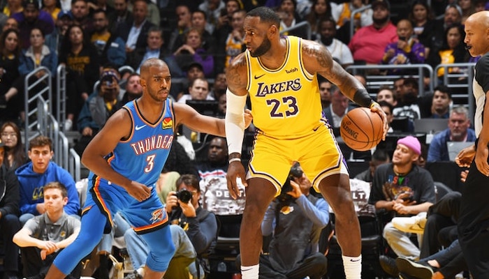 défense de Chris Paul face à LeBron James