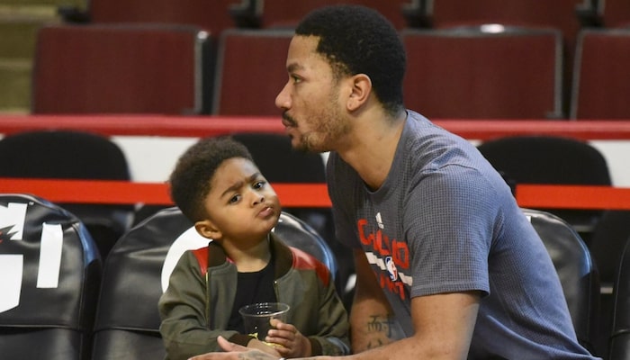 Derrick Rose et son fils PJ