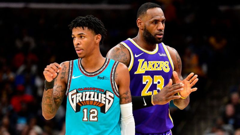 Ja Morant des Grizzlies et LeBron James des Lakers