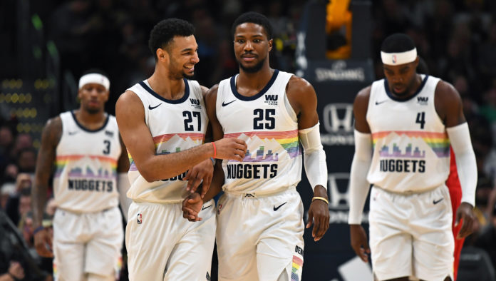 Jamal Murray et Malik Beasley des Denver Nuggets