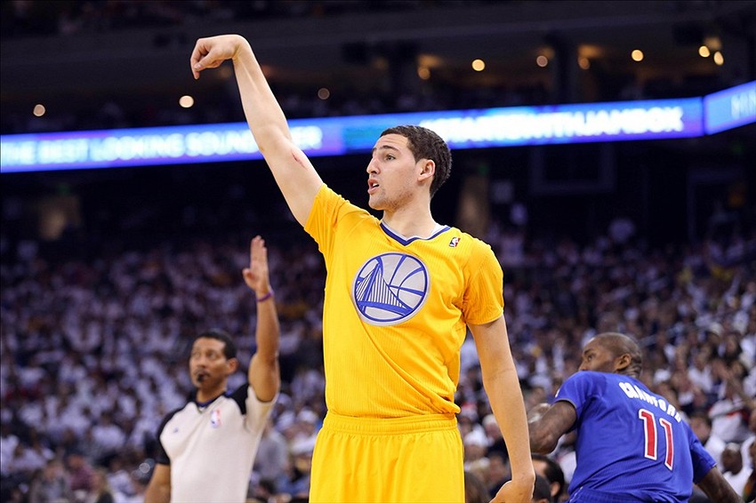 Klay Thompson sous le maillot des Warriors