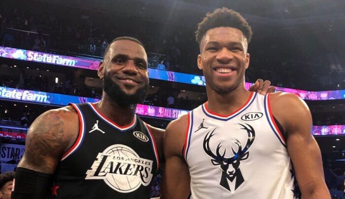 LeBron James et Giannis Antetokounmpo