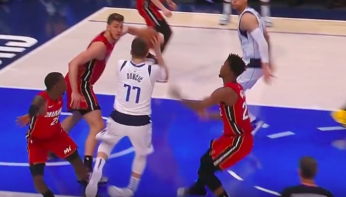 blessure de Luka Doncic face au Heat