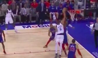 NBA – Postérisé et fixé par Kristaps Porzingis, Andre Drummond réagit dunk de porzingis sur drummond