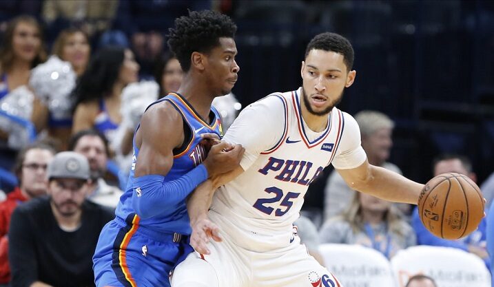 Ben Simmons au duel avec Gilgeous-Alexander