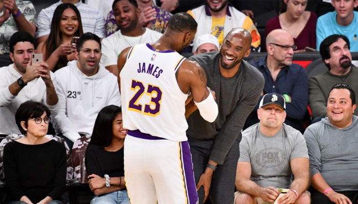 LeBron James et Kobe Bryant au Staples Center