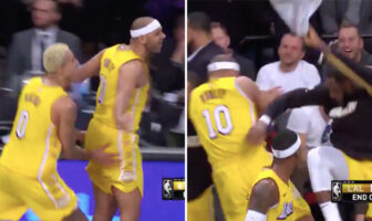 NBA – Jared Dudley inscrit un 3 points au buzzer, les Lakers pètent un câble ! Jared Dudley célèbre un 3 points
