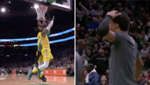 NBA – Jaylen Brown pose un dunk sur la tête de LeBron James !