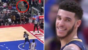 NBA – Lonzo craque sur un alley-oop… et préfère en rire