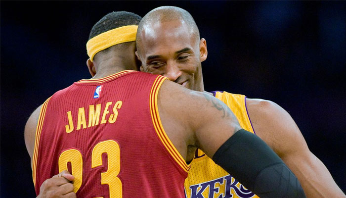 LeBron James et Kobe Bryant