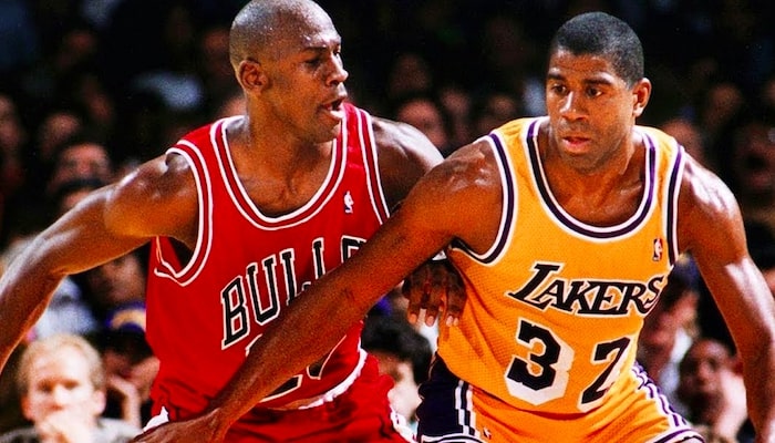 duel entre michael jordan et magic johnson