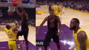 NBA – Tristan Thompson défie LeBron James après un dunk