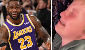 NBA – L’incroyable réaction d’un enfant en voyant LeBron James LeBron James et un enfant