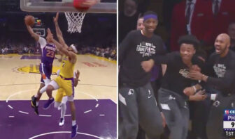 NBA – Cameron Johnson détruit JaVale McGee ! Cameron Johnson a postérité JaVale McGee