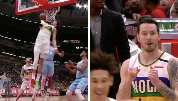 Jaxson Hayes a sorti une énorme claquette dunk face aux Bulls