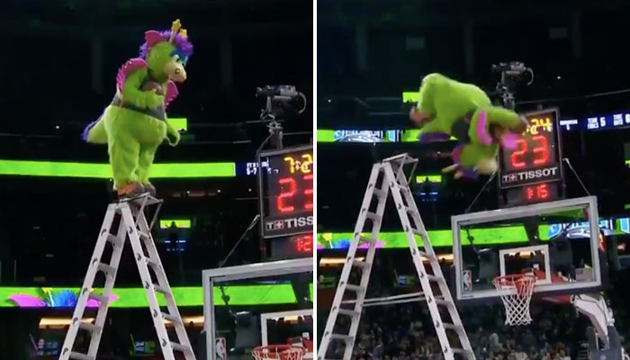 La mascotte d'Orlando a sortir un dunk hallucinant !