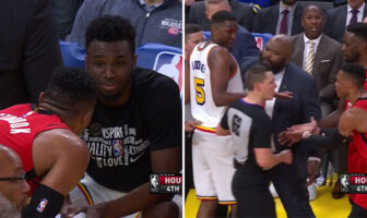 NBA – Russell Westbrook s’embrouille avec plusieurs Warriors et se fait éjecter ! Russell Westbrook s'embrouille avec plusieurs Warriors et se fait éjecter !