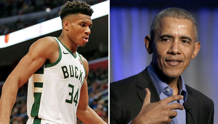 Giannis Antetokounmpo et Barack Obama