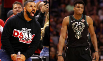 NBA – Giannis réagit sèchement aux trolls de Drake face à la presse Giannis Antetokounmpo et Drake
