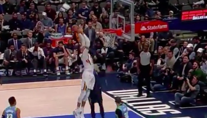 énorme dunk de rudy gobert sur kristaps porzingis