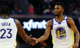 NBA – Les 2 gros prospects qui ont rencontré les Warriors andrew wiggins tape dans la main de draymond green