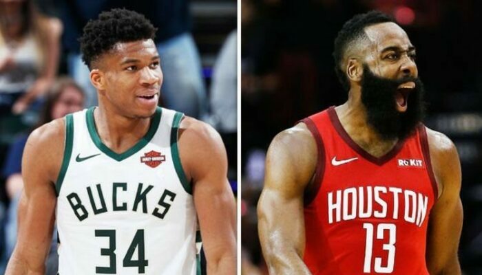 Giannis Antetokounmpo et James Harden