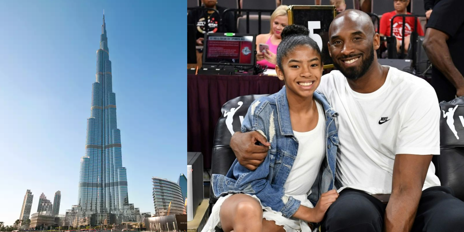 Kobe et Gianna Bryant au sommet du Burj Khalifa