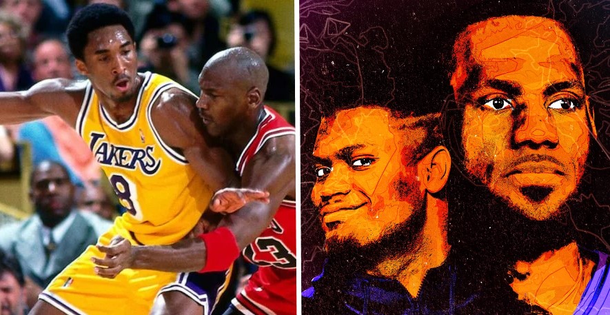 Kobe Bryant, Michael Jordan, LeBron James et Zion Williamson