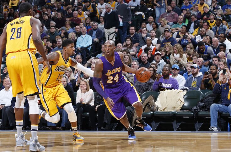 Glenn Robinson et Kobe Bryant pendant un Pacers vs Lakers