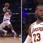 NBA – LeBron James perd le contrôle du ballon en l’air… et marque
