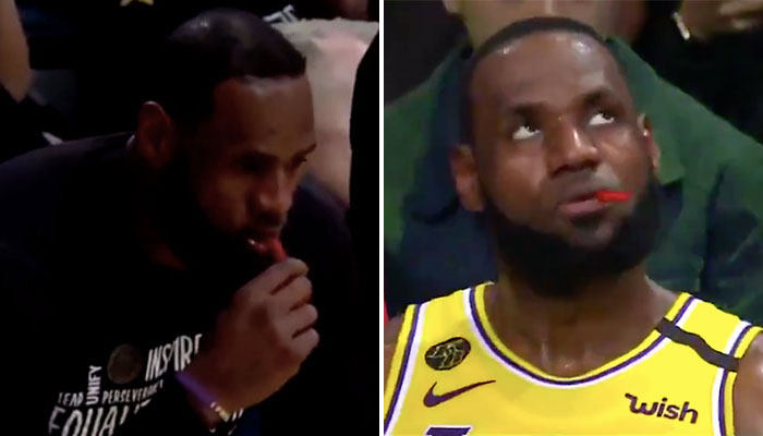 Quand un fan... nourrit LeBron James sur le banc