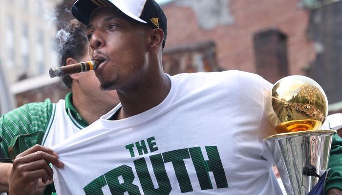 paul pierce cigare à la bouche après le titre de 2008