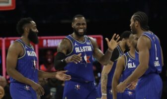 NBA – L’émission First Take d’ESPN lâche son top 10 des joueurs actuels ! James Harden, Lebron James, Anthony Davis, Chris Paul et Kawhi Leonard lors du All-Star Game 2020