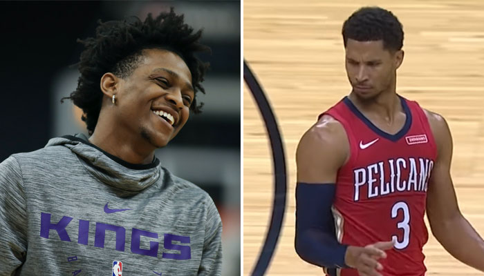 De'Aaron Fox a lâché un tacle au niveau de la gorge à Josh Hart en plein stream