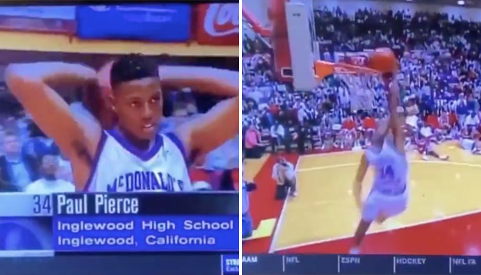 Paul Pierce a complètement raté son concours de Dunk au All American Game de 1995