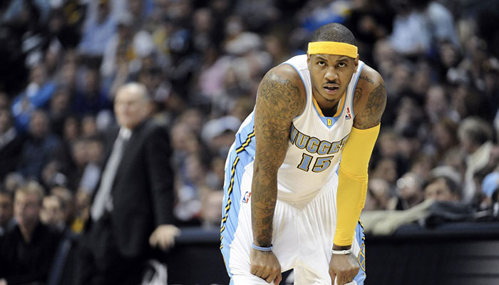 Carmelo Anthony sous le maillot des Denver Nuggets