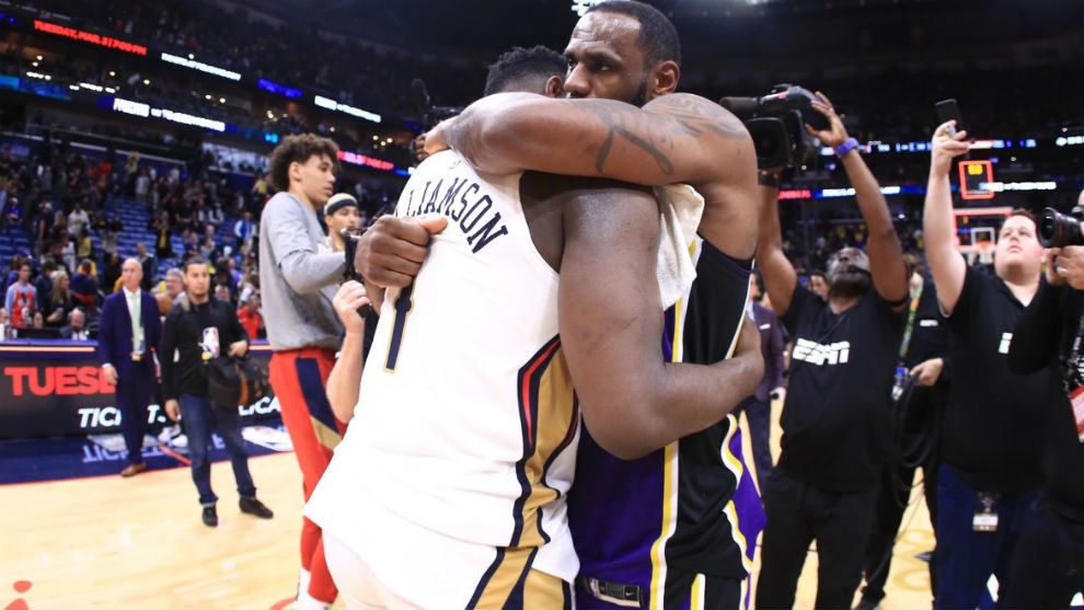 LeBron James et Zion Williamson