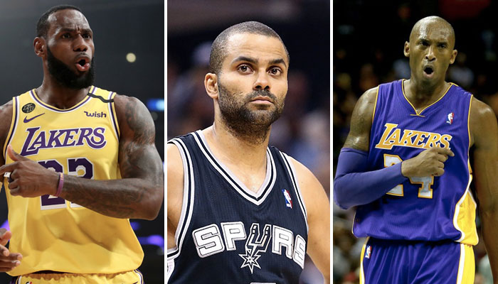 LeBron James, Tony Parker et Kobe Bryant