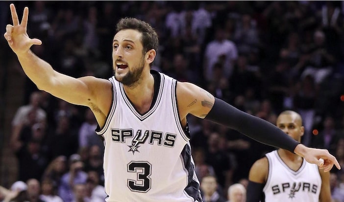 marco belinelli sous le maillot des spurs