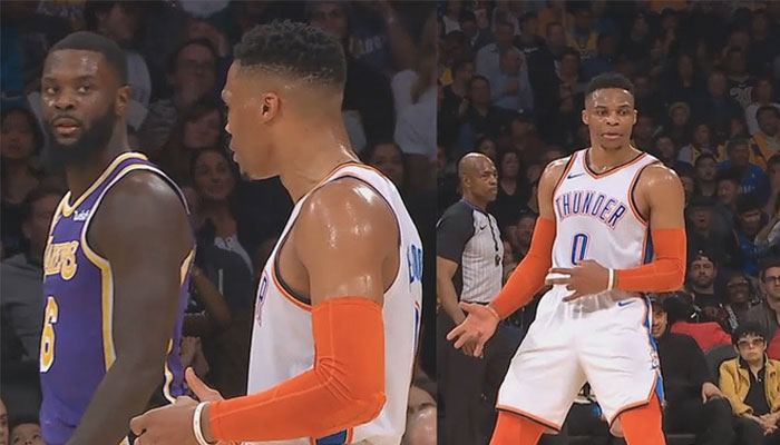 Russell Westbrook Lance Stephenson Air Guitar