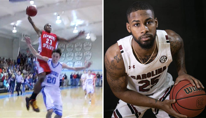 Seventh Woods sous le maillot des Hammond Skyhawks et des South Carolina Gamecocks