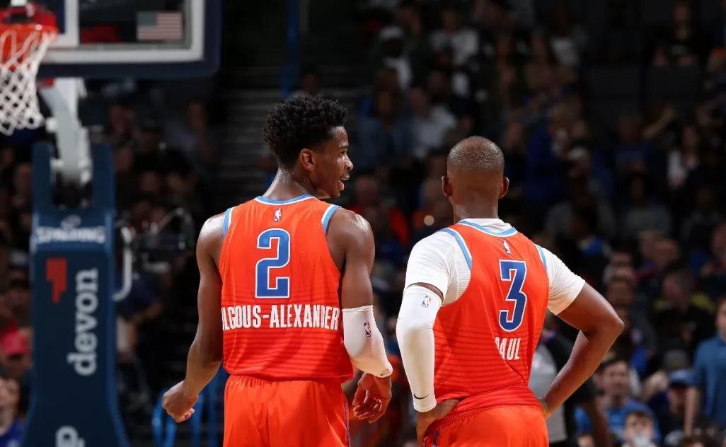 Shai Gilgeous-Alexandre et Chris Paul du Thunder