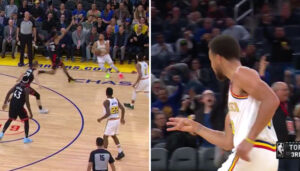 NBA – Steph Curry balance déjà un missile et enflamme son public !