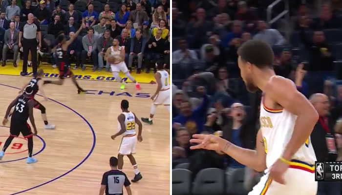 Steph Curry balance déjà un missile et enflamme son public !