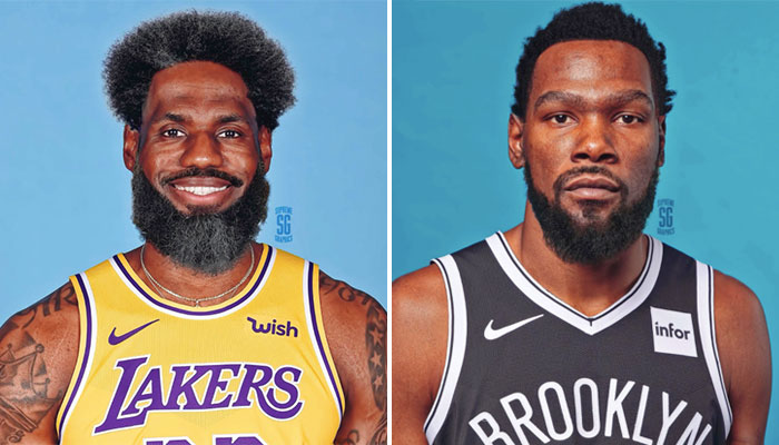 Joueurs nba cheveux barbes confinement