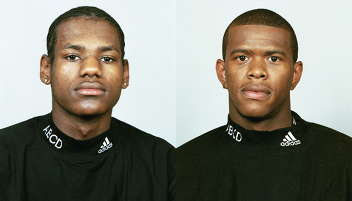 LeBron James et Lenny Cooke lors du Adidas ABCD Camp