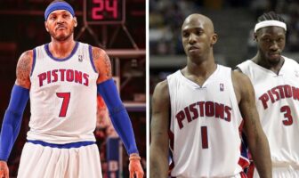 NBA – « On a bien fait de ne pas drafter Carmelo Anthony » Carmelo Anthony, Chauncey Billups et Ben Wallace chez les Pistons