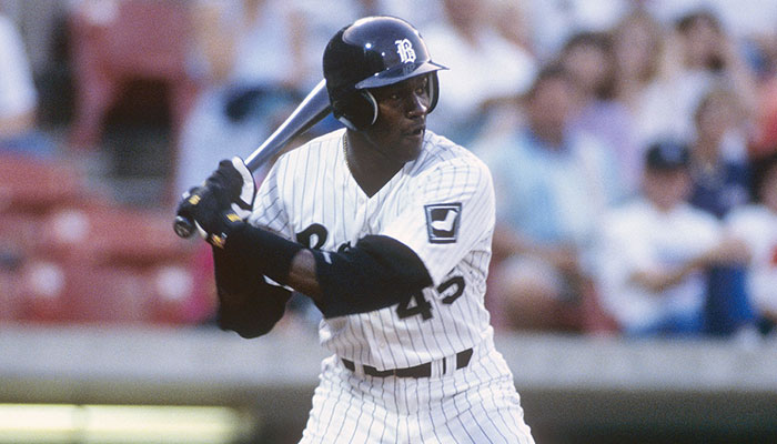 Michael Jordan sous le maillot de l’équipe de baseball des Birmingham Barons