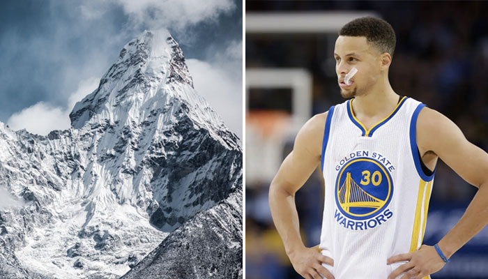 Stephen Curry distance 3-points everest record