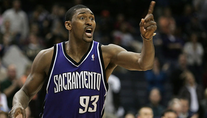 Ron Artest sous le maillot des Sacramento Kings